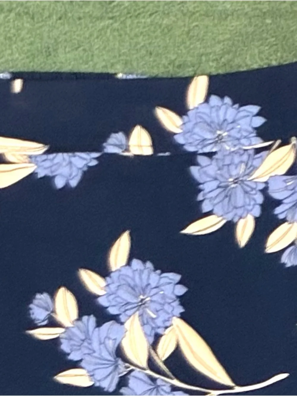 Express Blue Floral Faux Wrap Midi Skirt | Women’s Medium